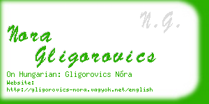 nora gligorovics business card